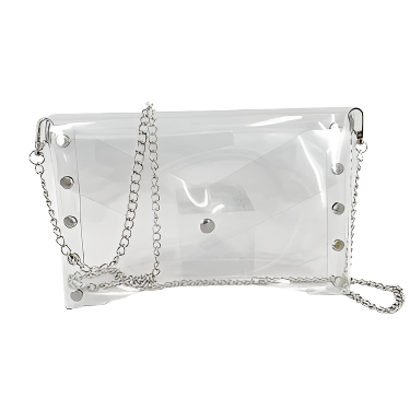 Clear Crossbody Bag with detachable Chain