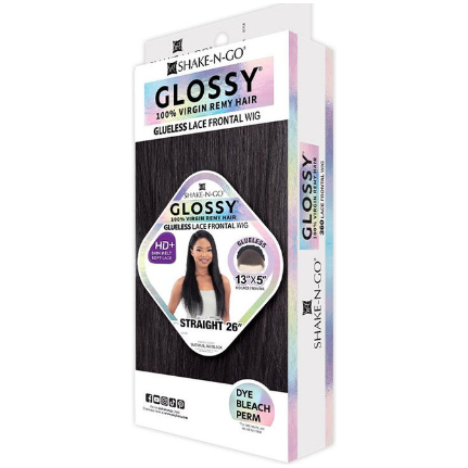 Shake N Go Synthetic Glueless HD Lace Front Wig-Straight 26"
