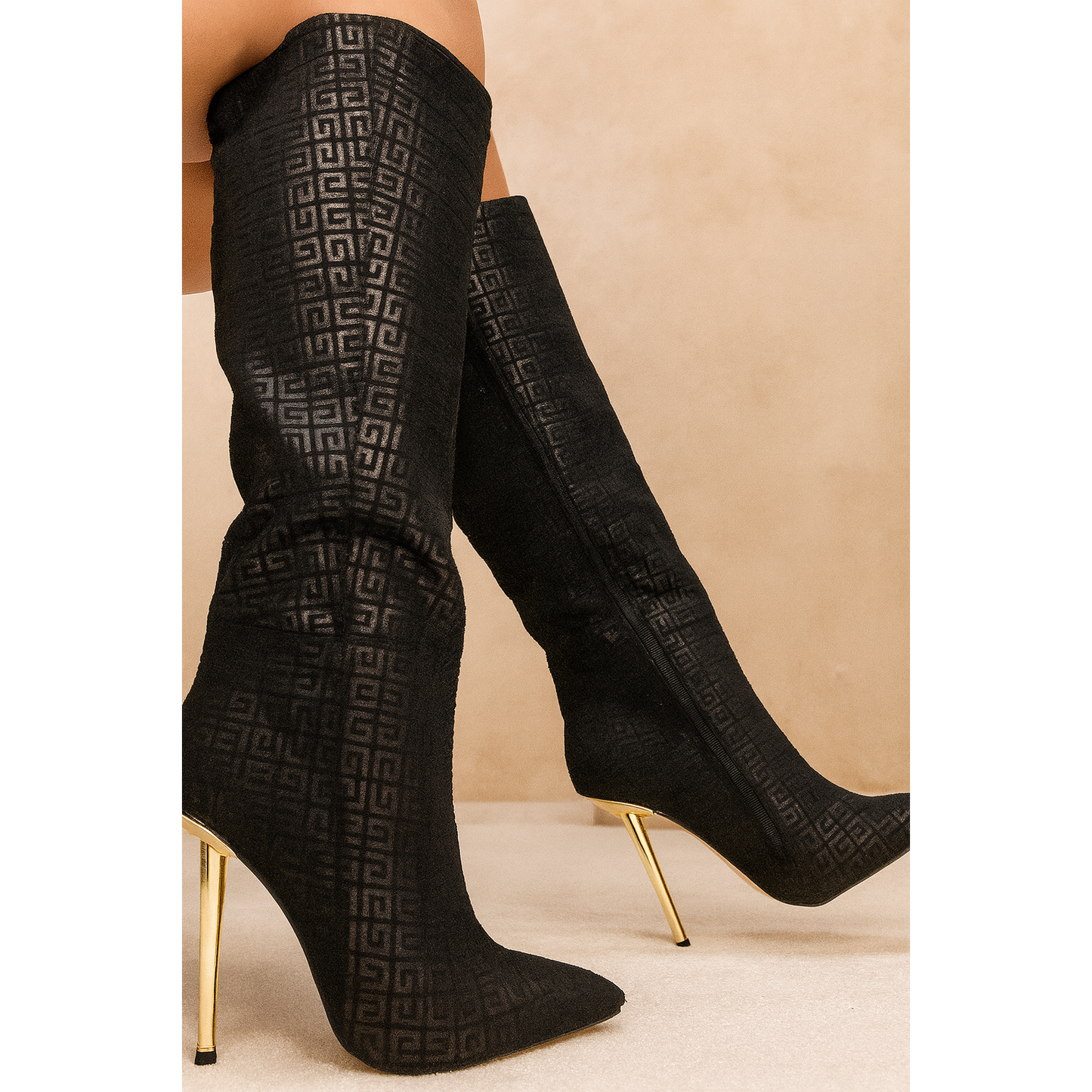 Women's Pointy Toe Stiletto Knee High Boots