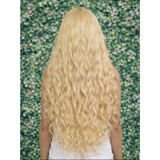 28” Blonde Body Wave Glueless Lace Front Wig | Human Hair | Middle Part