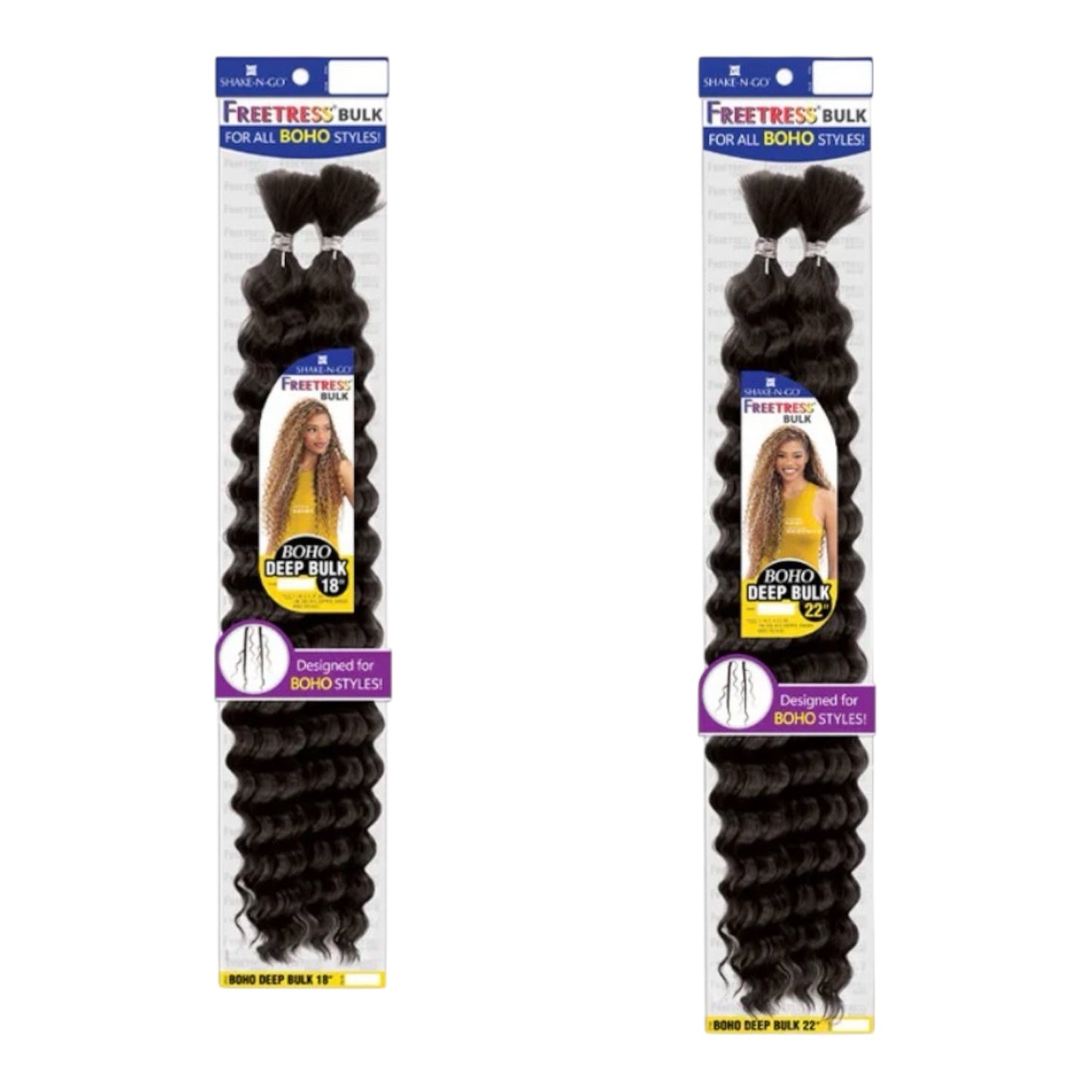 Freetress Bulk Boho Deep Bulk – 18” & 22” (Perfect for Boho & Goddess Braids)