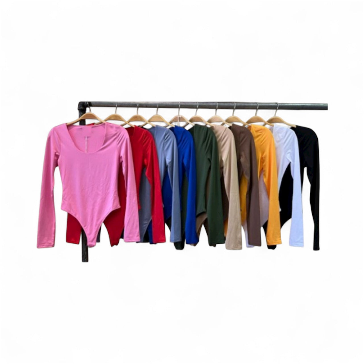 Scoop Neck Long Sleeve Body Suit