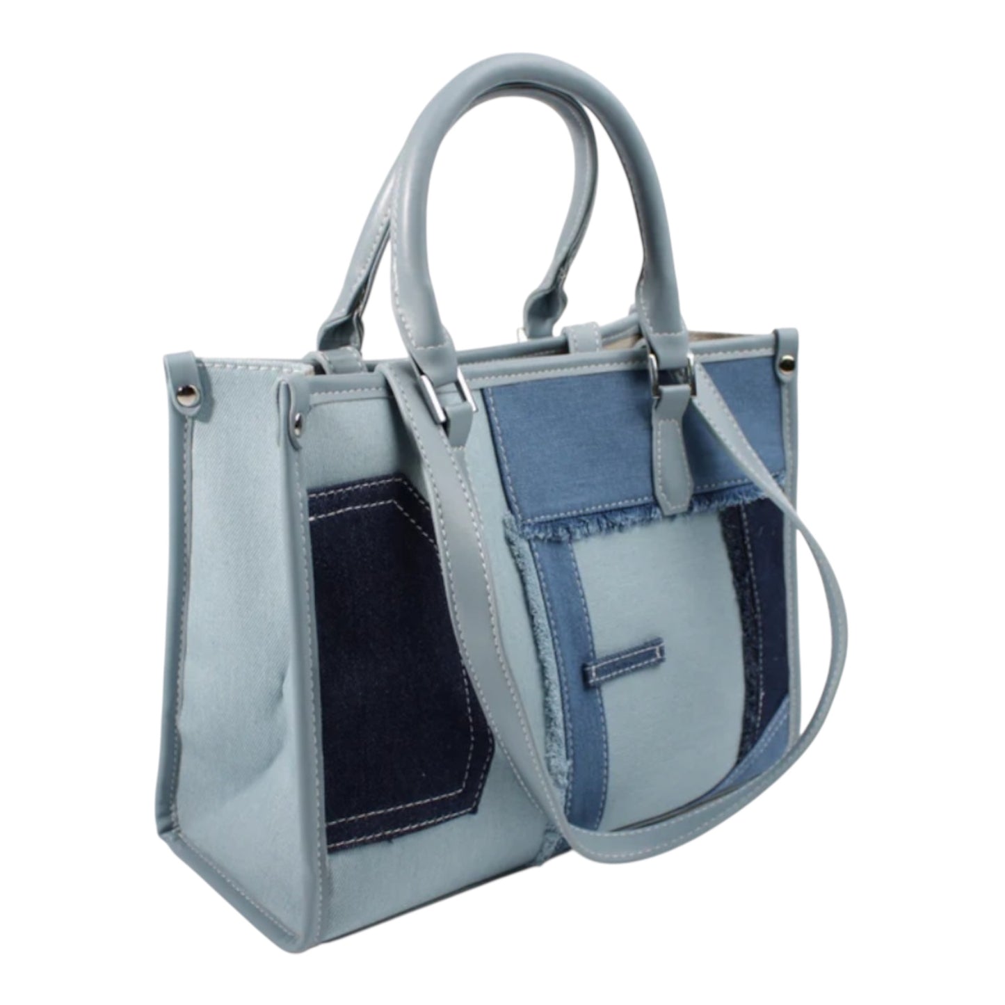 LIGHT BLUE DENIM TOTE BAG