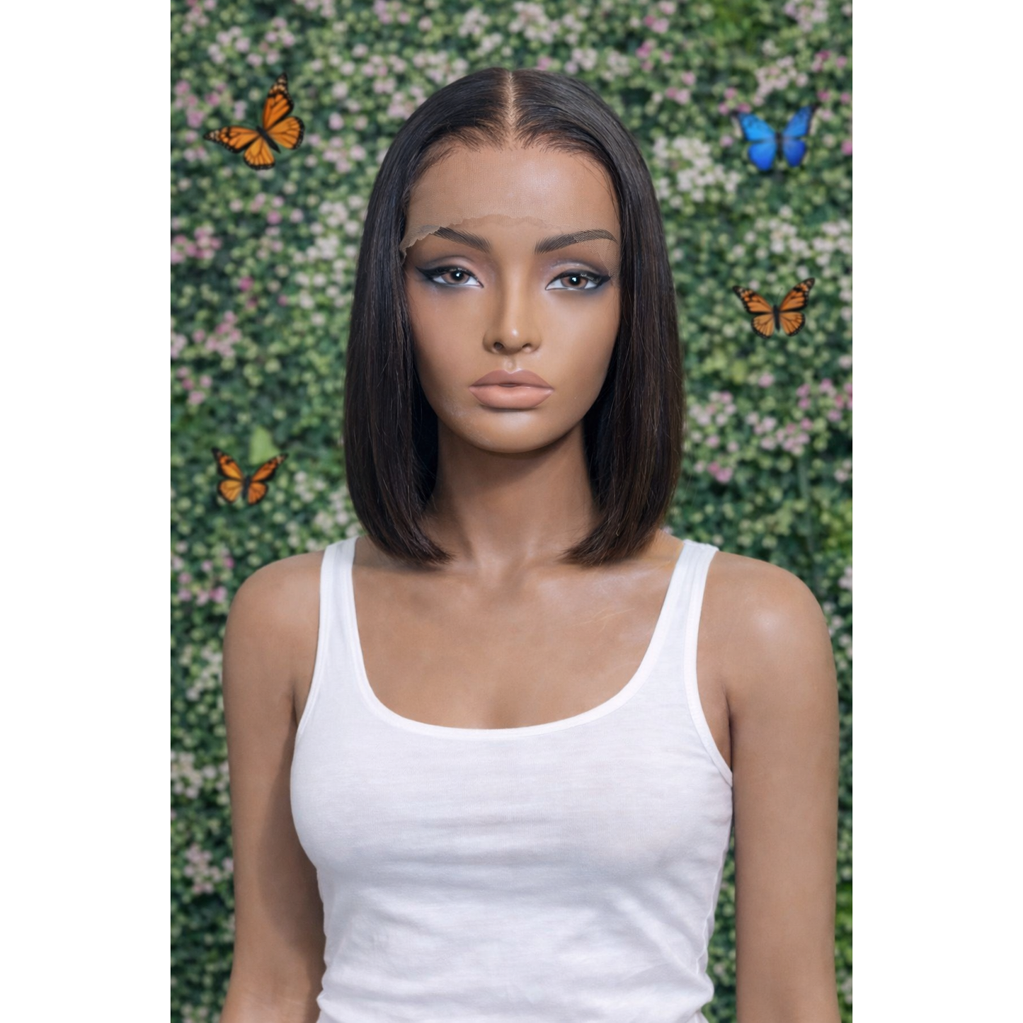 13x4 HD Lace Frontal Bob 100% Virgin Human Hair Pre-Plucked with Bleached knots 12in