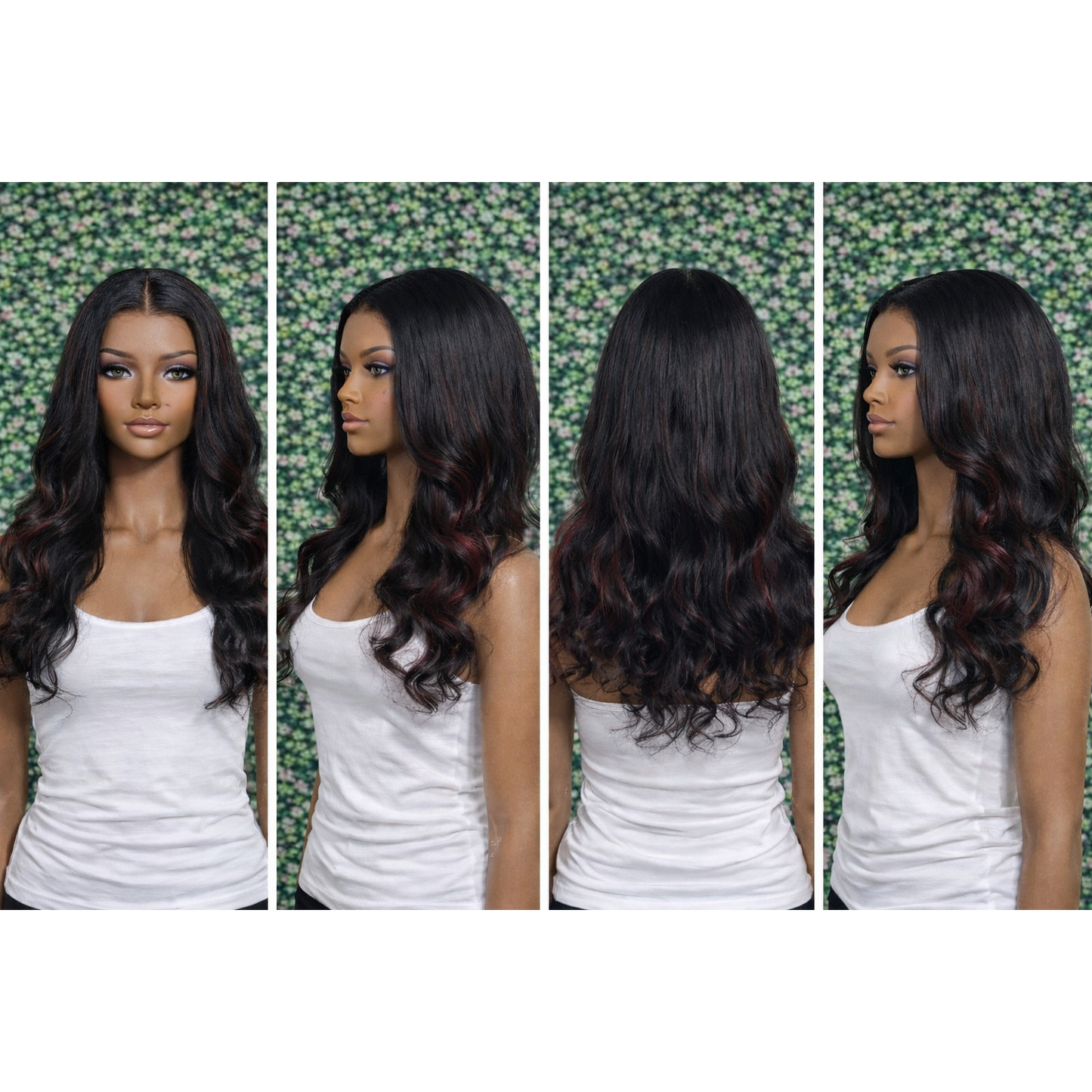 26” Burgundy Highlight Glueless 5x5 HD Lace Closure Wig | Pre-Cut | Ready to Wear