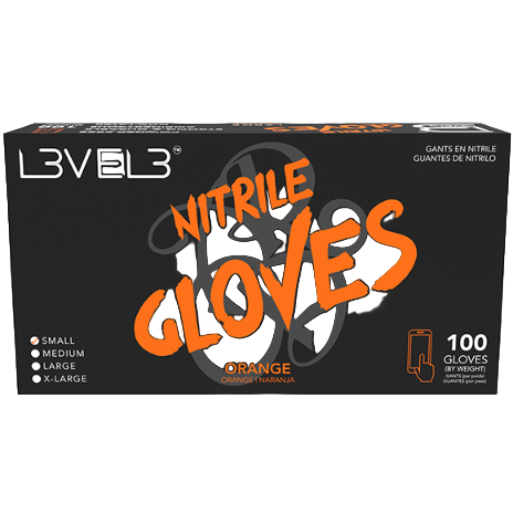 Level3 Nitrile Gloves (Orange) 100ct