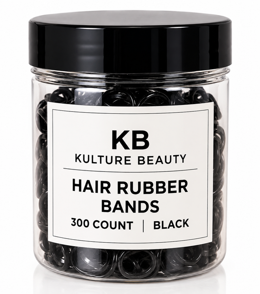 KB Hair Rubber Bands – Black | 300 Count Jar