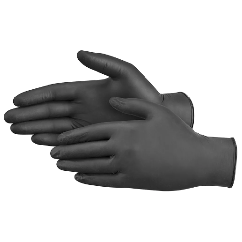 Uline Black Industrial Nitrile Gloves Powder Free (100ct)