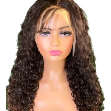 13X4 Bleached Knots Frontal Water Wave Wig 100% Virgin Hair
